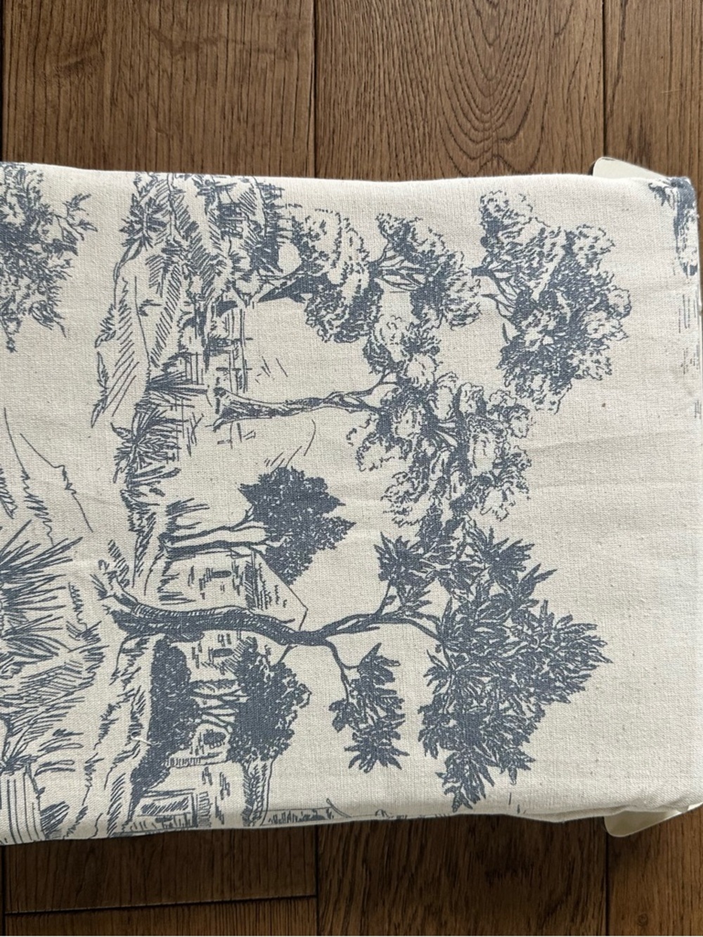 New Toile De Jouy Shower Curtain English Cottage Style Cotton Linen - Picture 6 of 7